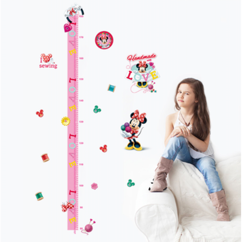 10 PCS funny circus height measure chart wall sticker for child 