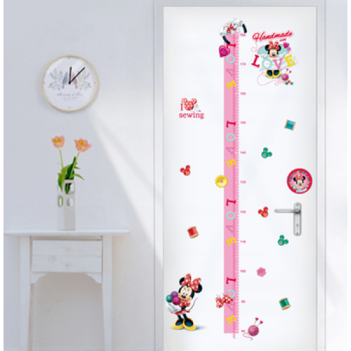 10 PCS funny circus height measure chart wall sticker for child