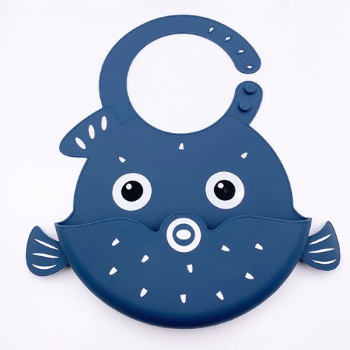 BPA Free Comfortable Silicone Waterproof Baby Bibs for Kids Feeding