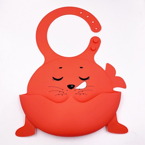 BPA Free Comfortable Silicone Waterproof Baby Bibs for Kids Feeding