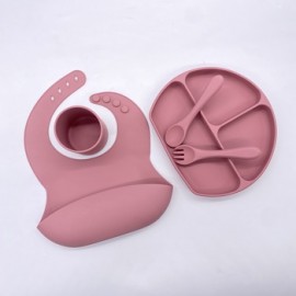 5 pcs 2022 Wholesale Logo Custom Baby Bibs Waterproof Feeding Kids Silicone Bib for Children 