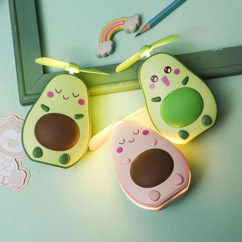 Mini Handheld Fan USB Rechargeable  with LED Colorful Lights for Hot Summer