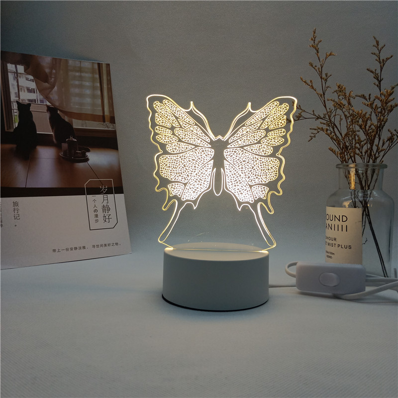 Good Quality 3D Illusion LED Night Light Colors Gradual Changing Touch Switch USB Table Lamp for Home Decorations 