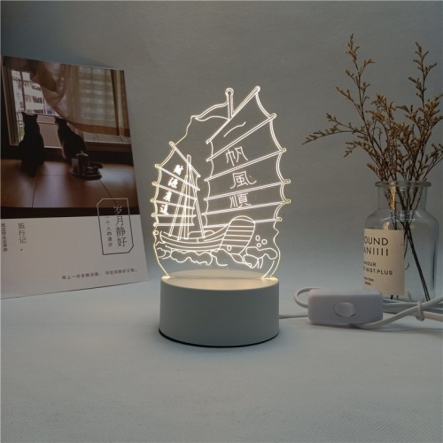 Good Quality 3D Illusion LED Night Light Colors Gradual Changing Touch Switch USB Table Lamp for Home Decorations