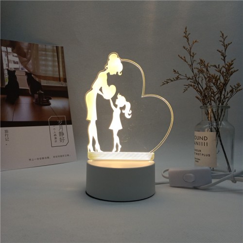 Good Quality 3D Illusion LED Night Light Colors Gradual Changing Touch Switch USB Table Lamp for Home Decorations