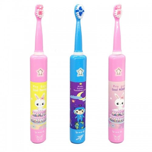 Electric Toothbrush Rechargeable, Extra Soft Bristles with Cute Rabbit Cover, Small Toothbrush Head and Soft Tongue Cleaner