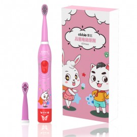 Factory  Waterproof Small Soft Heads USB Rechargeable Custom DIY Cartoon Sticker Lovely Children Toothbrush Set 