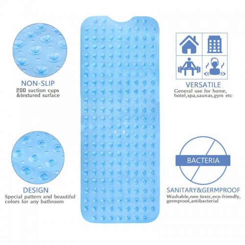 1 pcs Bath Tub Shower Mat Extra Long 100*40cm Non Slip Bathtub Mat